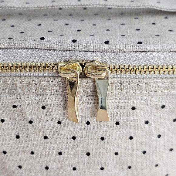 Kate Spade New York Lunch Tote Deco Dots Out to Lunch Coated Linen Cover - Picture 14 of 16